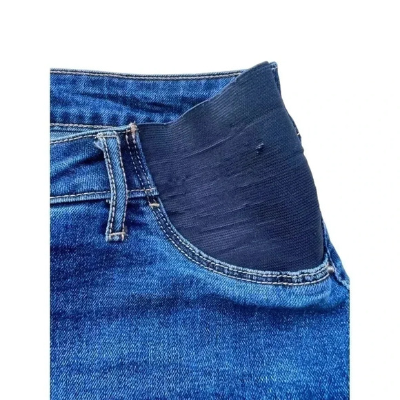 Women’s Old Navy Maternity Dark Wash Denim Shorts•SZ 12 Preowned Good Condition - Picture 3 of 8